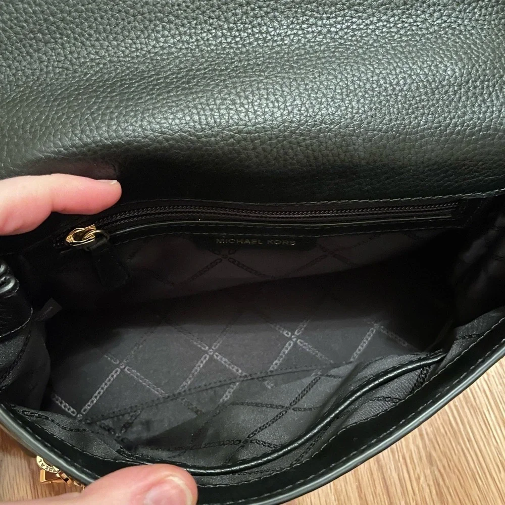 Michael Kors Black Bowery Pebbled Leather Purse